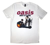 Rock Off officially licensed products Oasis Cigarettes And Alcohol Illustration T Shirt Size S