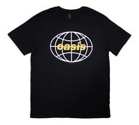 Oasis Maglietta Globe Logo Unisex Black S