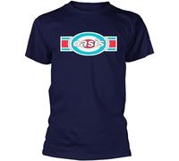Oasis T Shirt Band Logo Target Oblong Nuovo Ufficiale Uomo Navy Blu Size M