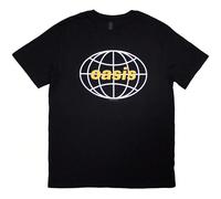 Oasis | Maglietta ufficiale della band | Logo Globe - Spedizione rapida in 24 ore! Channel timeless Britpop energy with this officially licensed Oasis Globe Logo tee - a sleek nod to the band that res