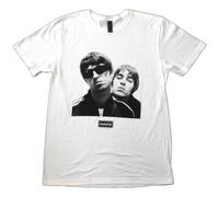 Oasis 'Noel & Liam Square Photo' (Bianco) T-Shirt - NUOVO E UFFICIALE