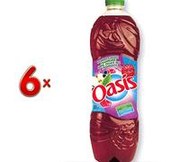 Oasis Pomme Cassis Framboise - Bottiglia da 6 x 2 litri (limonata al gusto di mela, ribes nero e lamponi)