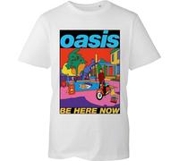 Oasis 'Be Here Now Illustration' (Bianco) T-Shirt - NUOVO E UFFICIALE
