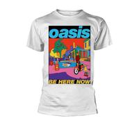 Oasis T Shirt Be Here Now Illustration Band Logo Nuovo Ufficiale Unisex Bianca Size S