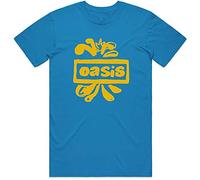 Oasis - T-Shirt # M Unisex Blue # Drawn Logo [Accessory] Oasis