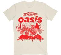 Oasis 'What The World's Been Waiting For' (Naturale) T-Shirt - NUOVO E UFFICIALE