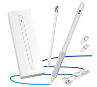 OASO Set di penne stilo universali e pennino capacitivo per Apple iPad 6/7/8/9/10, Mini 5/6, Air 3/4/5, Pro 11"/12,9", M4/M2, stilo con impugnatura e punte di ricambio