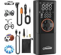 Oasser Compressore Aria Portatile 150 PSI(10,3Bar) 6000mAh Schermo LCD Doppio