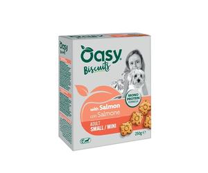 OASY CANE SNACK BISCUITS MONOPROTEIN ADULTO SMALL&MINI SALMONE 250 GR