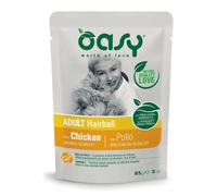 Oasy Cat Bocconcini in salsa 85 gr - Hairball Pollo - Confezione da 12 pezzi - Cibo umido per gatti - 1° ORDINE? scegli lo sconto BZR5 / BZR20 + 200 punti fedeltà