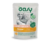 Oasy Cat Bocconcini in salsa 85 gr - Light - Confezione da 12 pezzi - Cibo umido per gatti - 1° ORDINE? scegli lo sconto BZR5 / BZR20 + 200 punti fedeltà
