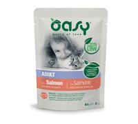 Oasy Cat Bocconcini in salsa 85 gr - Salmone - Confezione da 12 pezzi - Cibo umido per gatti - 1° ORDINE? scegli lo sconto BZR5 / BZR20 + 200 punti fedeltà