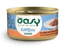 Oasy Caprice Cat Adult Dadini in salsa 85 gr: Salmone e pollo
