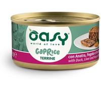Oasy Cat Caprice Terrine Lattina Multipack 18x85G ANATRA FEGATO E VERDURE