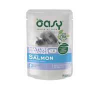 Oasy Cat Mature Bocconcini in salsa 85 gr Salmone - confezione da 12 pezzi - Cibo umido per gatti - 1° ORDINE? scegli lo sconto BZR5 / BZR20 + 200 punti fedeltà