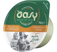 Oasy Cat More Love Vaschetta Multipack 24x70G POLLO CON FORMAGGIO
