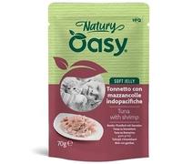 Oasy Cat Natury Soft Jelly Tonnetto con Mazzancolle Indopacifiche Busta 70 g