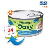 Oasy Cat Natury Soft Jelly Tonno con Orata Cibo Umido Gatti Lattina da 150 gr