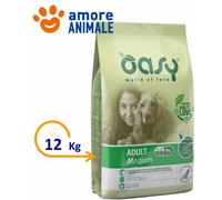Oasy Dog Adult Medium 12 KG al Pollo - Crocchette per cane cani Adulti