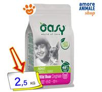 Oasy Dog Adult Small/Mini Monoproteico Cinghiale Cibo Secco Cani 800 Gr/2,5 Kg