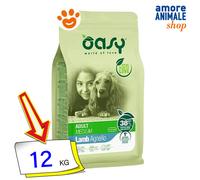 Oasy Dog Lifestage Adult Medium Agnello Cibo Secco Cani 12 Kg