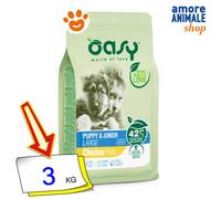 Oasy Dog Lifestage Puppy e Junior Large Pollo Cibo Secco Cani 3/12 Kg