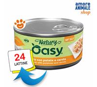 Oasy Dog Natury Soft Jelly Pollo con Patate e Carote Cani Lattina da 150 gr