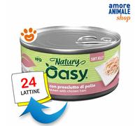 Oasy Dog Natury Soft Jelly Pollo con Prosciutto di Pollo Cani Lattina da 150 gr