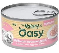 Oasy Gatto Natury Kitten Pollo con Uova in Brodo di Cottura 85g