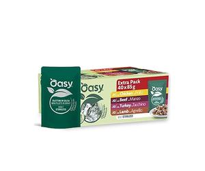 Oasy gatto sterilizzato buste bustine mix carne multipack 40 pz umido gatti