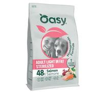 Oasy Monoprotein formula Adult Light in Fat Sterilized Salmone 10 kg - Crocchette monoproteiche cane - 1° ORDINE? scegli lo sconto BZR5 / BZR20 + 200 punti fedeltà