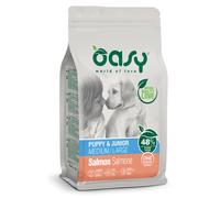 Oasy Monoprotein formula Puppy&Junior Medium/Large Salmone 10 kg - Crocchette monoproteiche cane - 1° ORDINE? scegli lo sconto BZR5 / BZR20 + 200 punti fedeltà