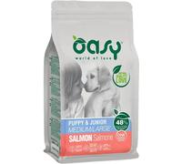 Oasy Monoprotein formula Puppy&Junior Medium/Large Salmone 12 kg - Crocchette monoproteiche cane - 1° ORDINE? scegli lo sconto BZR5 / BZR20 + 200 punti fedeltà