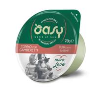 Oasy More Love Cat Green Cup in salsa naturale 70 gr Tonno e gamberetti - confezione da 6 pezzi - Cibo umido per gatti - 1° ORDINE? scegli lo sconto BZR5 / BZR20 + 200 punti fedeltà