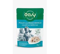 Oasy More Love Busta Gatto Adulto Pollo e Pesce Bianco – Multipack 24 x 70 g