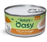 Oasy Cat Natury Soft Jelly Pollo con Formaggio – 24 lattine da 85 g