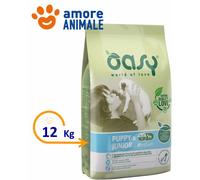 Oasy Puppy & Junior Medium 12 kg - Alimento crocchette per cuccioli taglia media