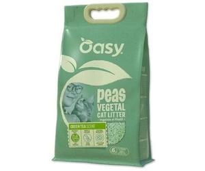 Oasy Pure Lettiera Vegetale per Gatti Biodegradabile con Fibra di Pisello Profumata al Te Verde 6L