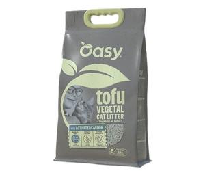 Oasy | Tofu Vegetale | Lettiera per gatti 6L - Carbone Attivo 6L