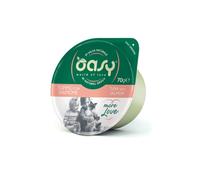 Oasy Tonno con Salmone 70gr - Cibo umido naturale per gatti