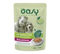 Oasy Umido Cani STRACCETTI MATURE E SENIOR TACCHINO E PISELLI 150 GR - 22 pezzi