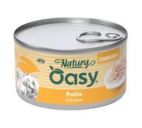 85 gr Oasy Natury Sfilaccetti di Carne in Brodo di Cottura Alimento Completo Cibo Umido per Gatti Adulti Gusto Pollo