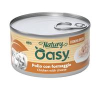 Oasy Natury Cibo umido per gatti adulti Sfilaccetti di carne in brodo Pollo con formaggio 85 g