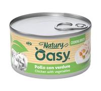 85 gr Oasy Natury Sfilaccetti di Carne in Brodo di Cottura Alimento Completo Cibo Umido per Gatti Adulti Gusto Pollo con Verdure