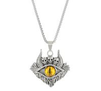 OATHCAF Collana gotica con teschio con ciondolo in lega di zinco gioielli di cristallo per le donne accessori in pietra occhio di vetro creature mitiche regali