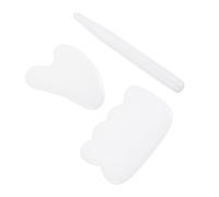 OATIPHO 1 Set Da 3 Pezzi Tavola di massaggio per la scheda asse Jade Face Roller multiplo raschietto di tavola raschiante massaggiatore facciale kit tavola massaggiante bianca