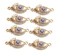 OATIPHO 10 Pezzi Bracciale Occhio del Diavolo ciondoli con ciondoli per gli occhi ciondolo con ciondolo malocchio mini ciondoli per il malocchio massa del malocchio CAMBINO MALE lega D'oro