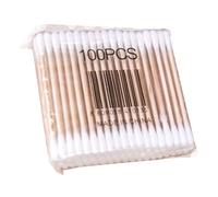 OATIPHO 100 Pezzi Cotton Swabs Legno Tampone Doppia Punta per Rimozione Cerume Materiale Sicuro e Resistente per su e Design Ergonomico e Stabile per Comfort Ottimale