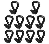 OATIPHO 10pezzi Ganci a Doppia J in Acciaio con Rivestimento in Plastica Nero, Ganci Resistenti per Fissaggio Sicuro e Stoccaggio Verticale in Magazzini e Logistica