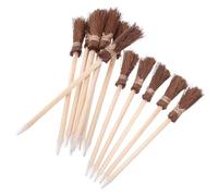 OATIPHO 12 Matite a Forma di Scopa da Strega in Legno per Halloween Mini Bacchette Magiche Robuste e Leggere per Bomboniere e Decorazioni di Feste Malvagie Cancelleria Scolastica e